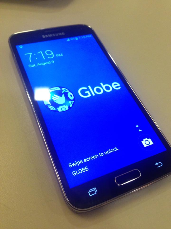 Samsung galaxy s5 g900f LTE from globe COMPLETE GLOBE LOCK photo