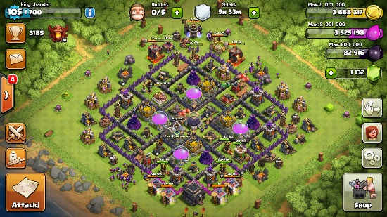 clash of clans th9 account photo