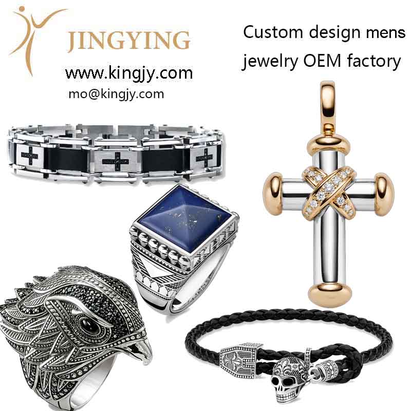 custom mens 925 sterling silver jewelry OEM factory photo
